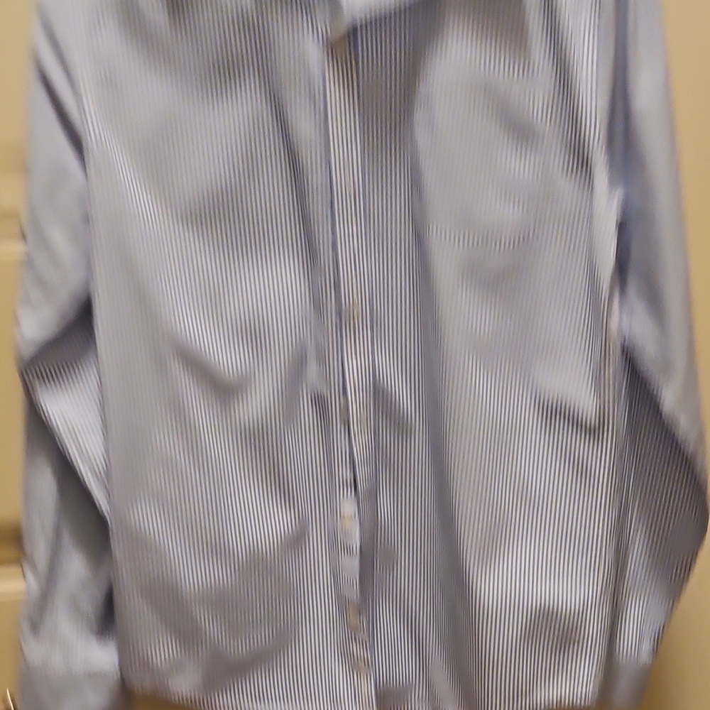 Blue Striped Button-Up Shirt